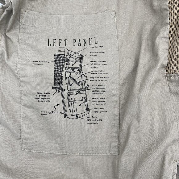 Banana Republic Men Safari Travel Vest Photographer Fishing Cargo 16+ Pockets L - Picture 5 of 5